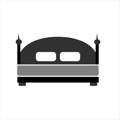 Double bed icon. Vector design illustration