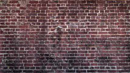 Fototapeta na wymiar An aged and vintage brick wall pattern for a background or texture
