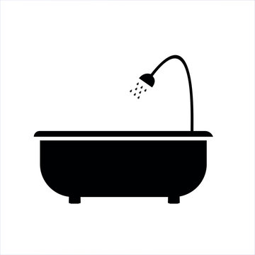 Bathtub icon. Vector illustration. Eps10