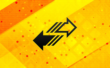 Transfer arrow icon abstract digital banner yellow background