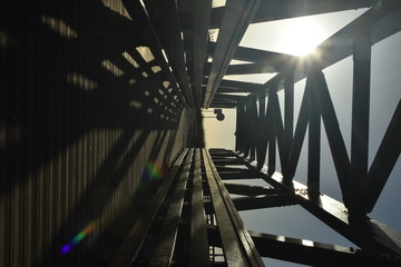 bridge and sun
