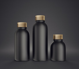 black bottles