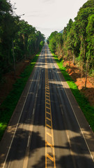 aerial view landscape of Tree or forest and road , Krabi Thailand - Image