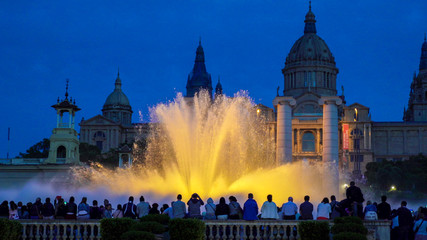 Magical fountain of Montjuic, Barcelona. Spain.