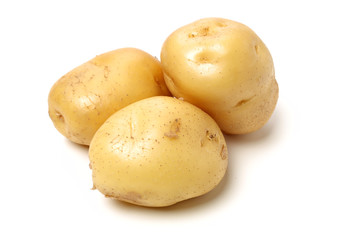 potato on white background