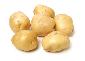 potato on white background