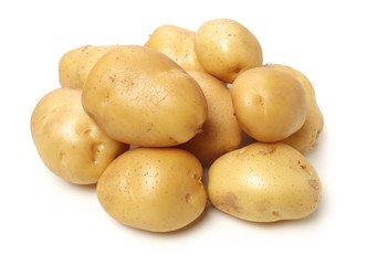 potato on white background