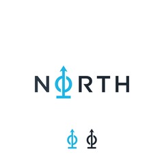 north logo typography illustration vector graphic download