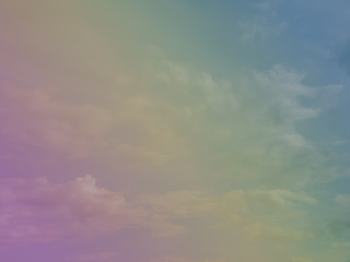 Sky and gradient pastel blue, pink, yellow sky background