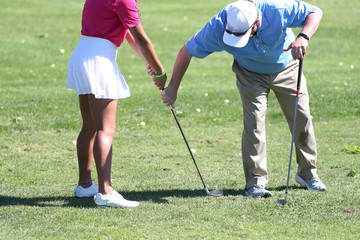 girls group golfing instruction 