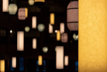 Multiple Lights Hang In Atrium