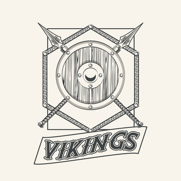 Vikings warriors printed tshirt template