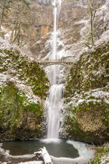 Multnomah Falls Long Exposure in Winter
