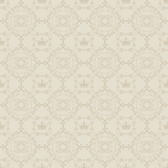 Damask wallpaper seamless in retro style