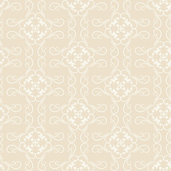 Beige background Wallpaper. seamless pattern in vintage style. Vector graphics