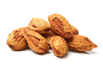 apricot kernel isolated on white background