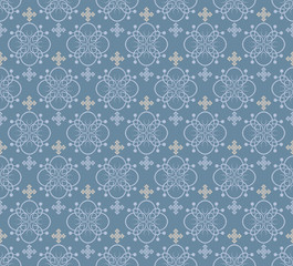 Wallpaper background, floral seamless pattern, vector image
