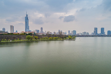Obraz na płótnie Canvas Nanjing City, Jiangsu Province, urban construction landscape