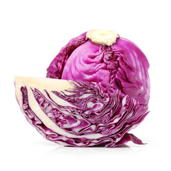 Fototapeta premium red cabbage isolated on white background 