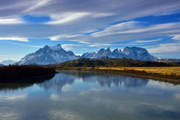 Fototapeta na wymiar Torres del Paine, Magallanes, Chile