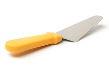 Pizza cutter on white background 