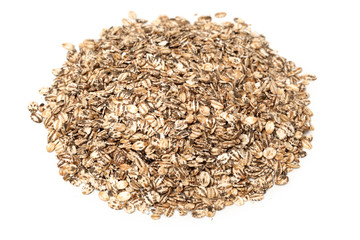 Oatmeal on white background 