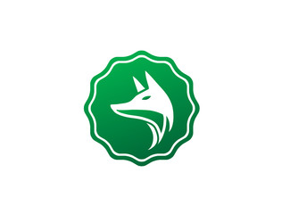 Fox head for logo design illustration in the shape icon