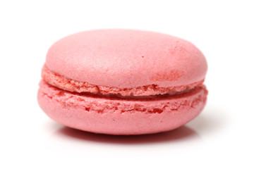 Gentle macaroons on white background 