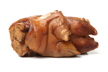 Sauce trotters on white background 