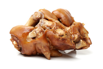 Sauce trotters on white background 