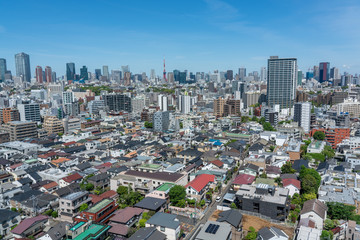 恵比寿から見る品川、田町、芝公園方面の景色