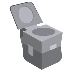 Bio toilet flat illustration design