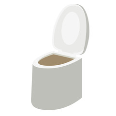 Bio toilet flat illustration design