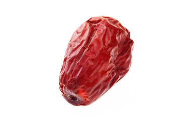 Red on a white background