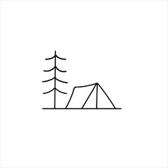 The tree and the tent. Illustration