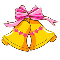 wedding bell vector clipart design
