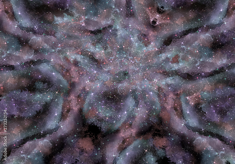 Canvas Prints abstract artistic colorful unique nebula galaxy artwork background