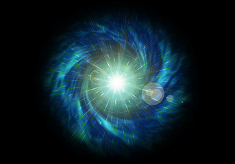 Abstract bright wormhole deformation that leads to another world