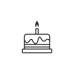Birthday icon cakes on with background sign concept vector illustration