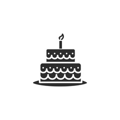 Birthday icon cakes on with background sign concept vector illustration