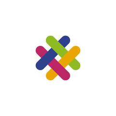 Hash tag logo icon inspiration vector template