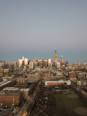 Downtown in USA from Aerial View