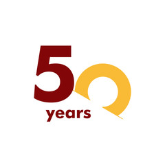 50 Year Anniversary Elegant Number Vector Template Design Illustration