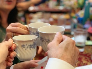 delightful tea party with friends