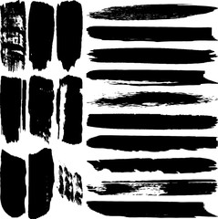 Set of vector grunge brushes in style