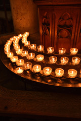 Candle light in dark space