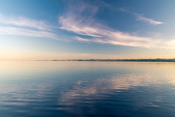 Fototapeta premium Beautiful sunrise view over Lake Constance.