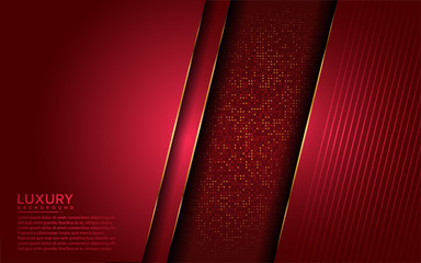 realistic red luxury with overlap background