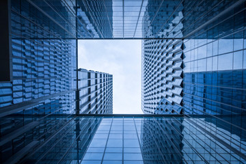 Fototapeta na wymiar Common modern business skyscrapers, high-rise buildings