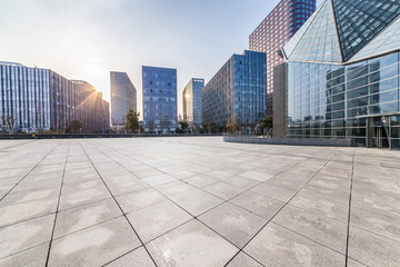 Panoramic skyline  with empty road